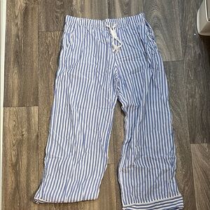 Stars Above Striped Lounge Pants in Blue and White